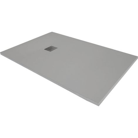 Receveur de douche en résine extra plat à poser 80x160cm - ciment - RIO