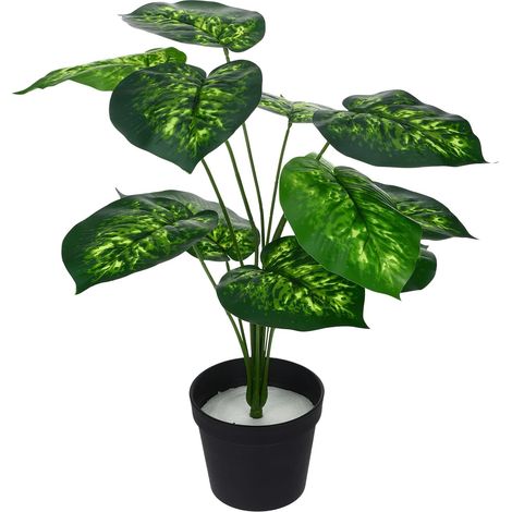 Plante Verte Artificielle en Pot, Haute Tige, Plastique, Déco (1/5)