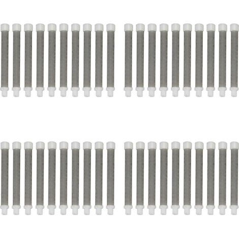 Filtres airless 40 piècesmaille 60acier inoxydable 304résistants à la corrosionpour pistolets à peinture airless Wagnercouleur argent. (1/5)