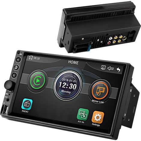 Autoradio FM 2 DIN HD avec écran tactile 7 pouces, lecteur MP5-7062 et lecteur de musique et vidéo (1/5)