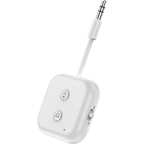 Adaptateur Sans Fil émetteur Récepteur Audio 5.3 2 en 1 avec Microphone 3,5 mm AUX Musique Stéréo pour Voiture Avion TV (1/2)