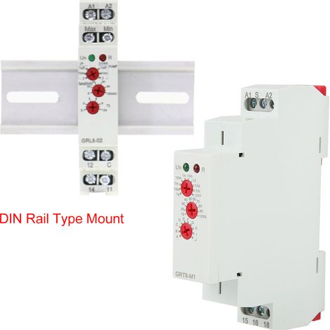 Relais temporisé multifonctionnel miniature sur rail GRT8-M1 AC/DC 12V240V (1/5)