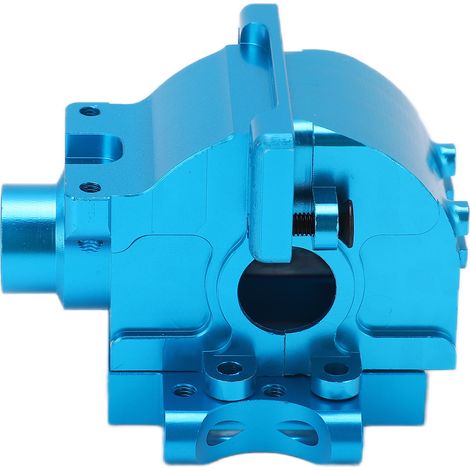Boîte de vitesses en alliage d'aluminium pour voitures RC 1/10 (HSP 94122, 94177, 94188) - Pièces de rechange avec vis (bleu) (1/5)