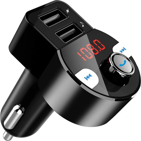transmetteur Fm, Adaptateur Audio D'autoradio Bluetooth, Kit De Voiture Mains Libres Pour Lecteur Mp3 De Voiture Modulateur Fm Prend En Charge 5v (1/5)
