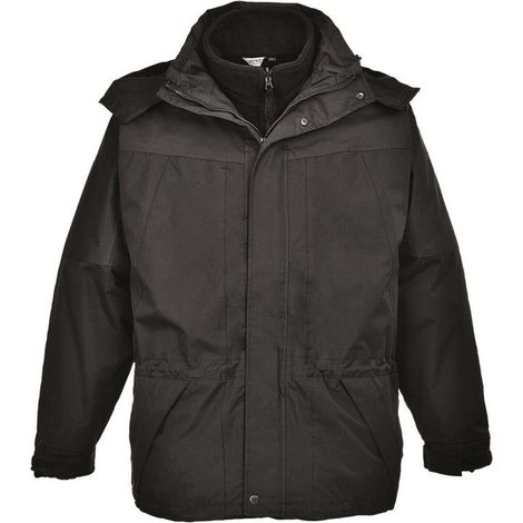 Parka étanche bicolore 3 en 1 Portwest Aviemore Noir S. (1/2)