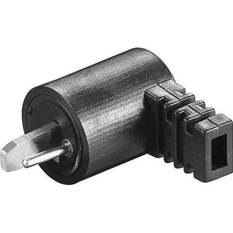 Conector audio para altavoz macho acodado Negro