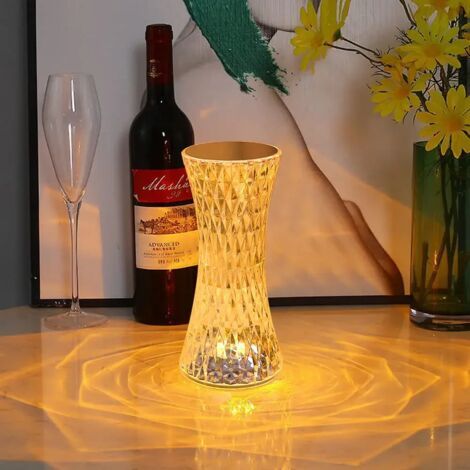 Lampe de Chevet Acrylique, [16 Couleurs 4 Modes] Lampe de Bureau LED Tactile avec Télécommande, Chambre, Salon Changement de Couleur RGB… (1/5)