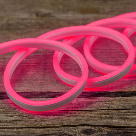 Striscia Led con Effetto Neon IP65 Esterno 12V Flessibile Tagliabile Luce Rossa (1/3)