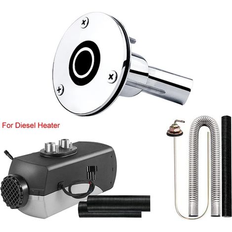 Tuyau d'échappement traversant en acier inoxydable 316, raccord pour tube de 22 mm, visserie pour chauffage diesel (1/2)