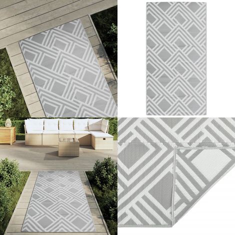 Outdoor-Teppich ARAKIL Grau 80x150 cm PP - Gartenteppich - Außenbereich - Terrassenmöbel - Balkondeko - Polypropylen - Home & Living (1/5)