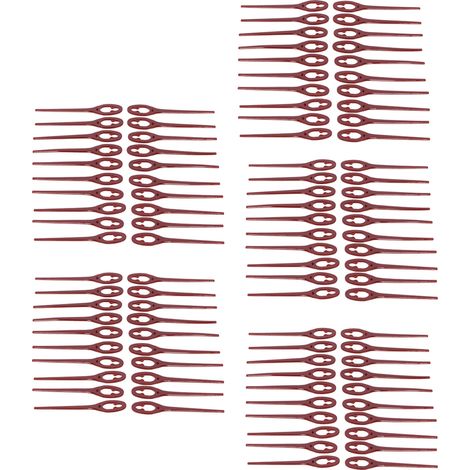 90mm lames de tondeuse rouge vin, 100 pièces accessoire coupe gazon remplacement