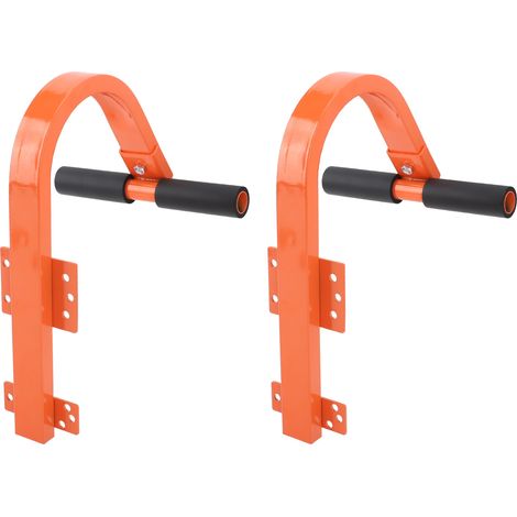 Lot de 2 stabilisateurs d'échelle avec crochets de toit à roulettes, en acier robuste, faciles à installer et portables, pour faîtage de toit. (1/5)