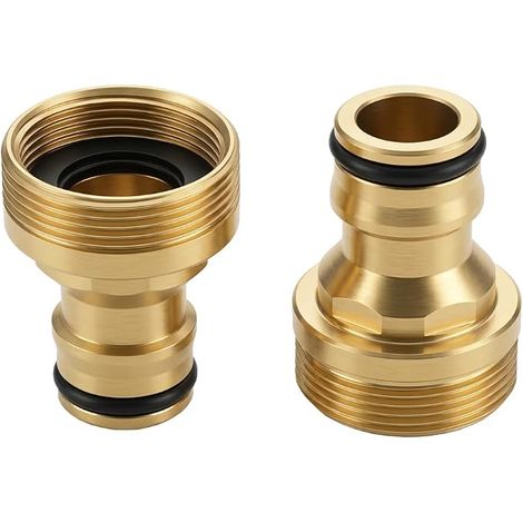Lot de 2 Adaptateur Robinet Cuisine Laiton, 22mm 24mm (1/5)