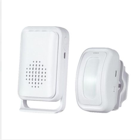 Détecteur de mouvement Carillon de porte pour entrée de magasin d'affaires, Passage, Alarme Detecteur de Mouvement, Alarme Detecteur Exterieur sans Fil,Alarme Maison sans Fil, 1 capteur et 1 récepteur (1/5)