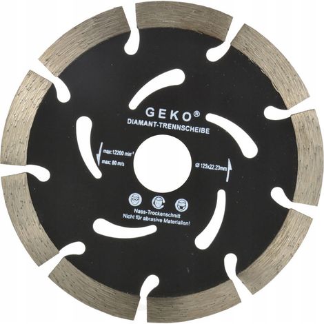 Disco de diamante geko g00287 125 mm soldado láser corte seco (1/2)