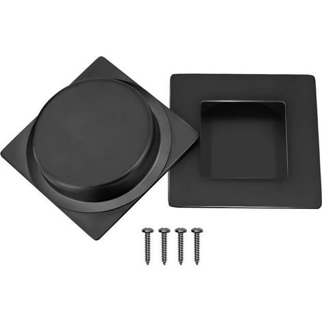 BelleRise - Ensemble de deux poignées encastrées pour porte coulissante, 70 mm - poignée de porte encastrée carrée en acier inoxydable (1/5)