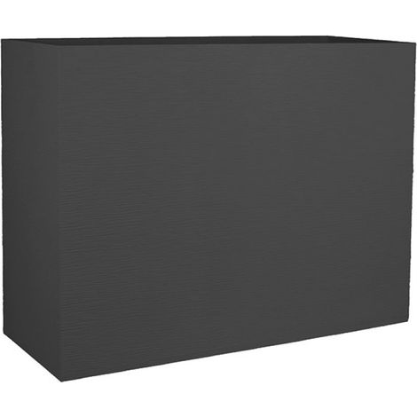 Murêt pot de fleurs loft 46l gris anthracite - double parroi avec zone de retention eau - EDA