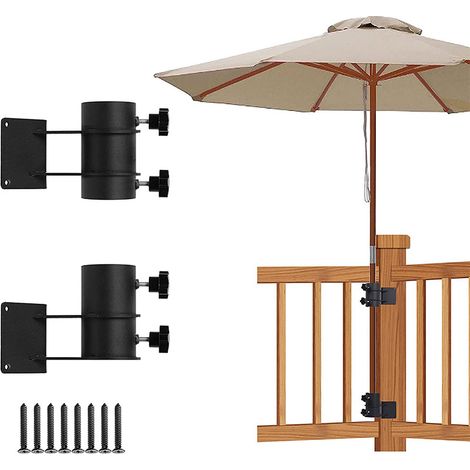 Les supports et fixations pour parasols d'extérieur servent à fixer les parasols sur les balustrades de terrasses, les balcons ou les patios extérieurs. (1/5)