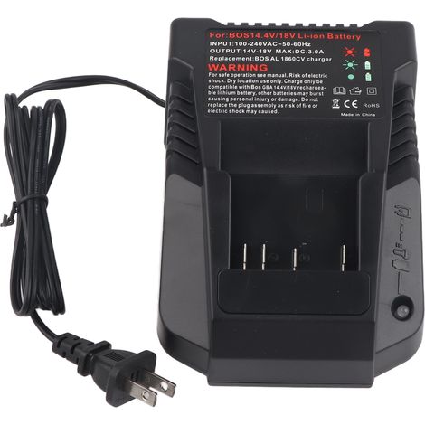 Chargeur de batterie lithium 14V-18V intelligent pour Bosch BC660 BC1880, prise JP 100-240V AC, maintien de charge (1/5)