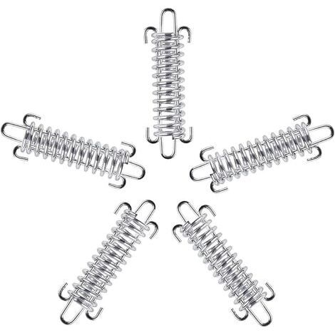 5 Pièces Boucle à Ressort de Tente, Fermoir à Ressort en Acier Inoxydable, Kit de Fixation de Voile Solaire, Fixations d'ombrage de Voile (1/5)