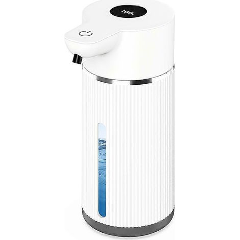 Filiyano-Distributeur de savon moussant automatique 420 ml, 4 interrupteurs, capteur infrarouge, rechargeable par USB, fixation murale, blanc (1/5)
