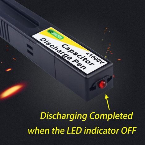 Portable 1000V capacitor discharge pen, high-voltage rapid discharge tool, for constant electronic repairs (1/5)