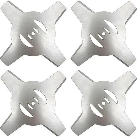 Accessoires Pour Tondeuses à Gazon Accessoires for outils électriques de jardin, 4 pièces, lame métallique à 4 dents for débroussailleuse électrique Outil-