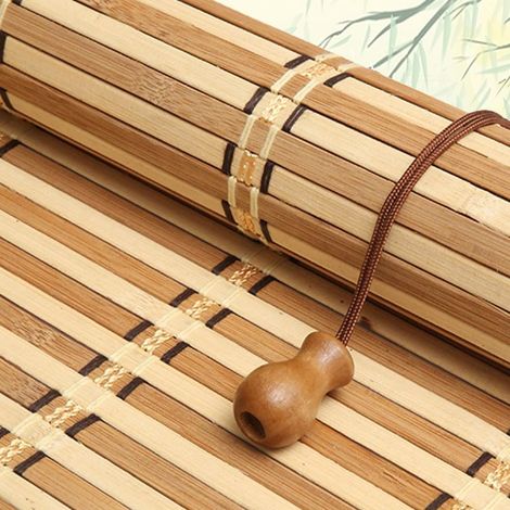 Store Enrouleur Bambou Interieur, Occultant Fenetre, Rideau en Exterieur Naturel, à Rouleau Protection Solaire -