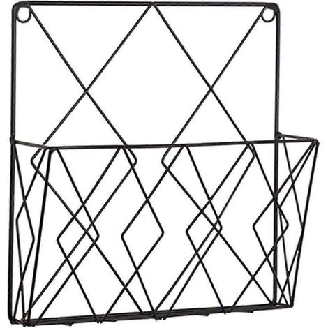 Étagère murale, rangements suspendus à la porte, étagères murales pour magazines et livres, classeurs muraux suspendus, étagère murale en fil métallique (1/5)