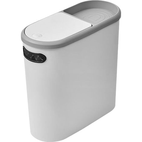 Poubelle Poubelle de 10 Litres Corbeille à Ordures avec Couvercle Pressoir (1/5)
