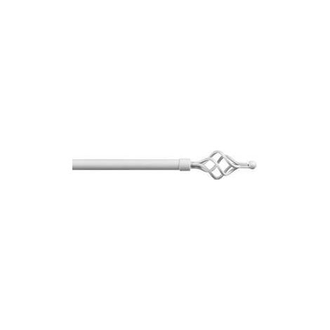 6 x BASTONE METALLO D 20/17 120/210CM VORTICE BIANCO