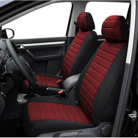 Funda para asiento de coche,Fundas universales para asientos de coche,Funda para asiento del conductor/pasajero (sin asiento trasero),Negro/Rojo (1/3)