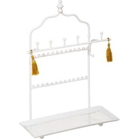 Porte-Bijoux Déco "Idylle Folk" 29cm Blanc (1/3)