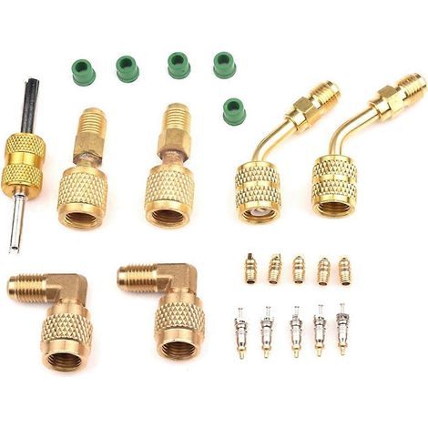 Kit d'adaptateurs R410 pour mini-pompe à vide split, adaptateur 1/4 SAE vers 5/16 SAE (1/4)