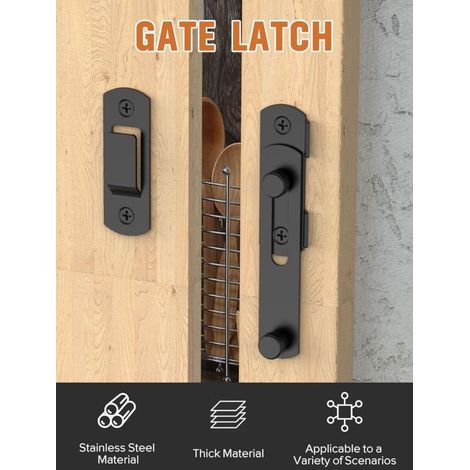 Serrure de porte coulissante de grange, loquets de porte en acier inoxydable, loquet de sécurité à bascule pour armoire à vin, salle de bain, extérieur, garage, fenêtre, jardin, porte de placard
