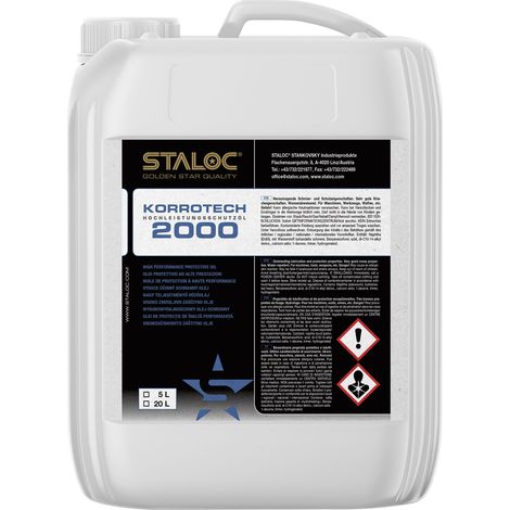 Staloc Korrotech 2000 Hochleistung Multi Öl Spray mit hervorragenden Schmier- und Schutzeigenschaften, Rostschutzspray 5l (1/4)