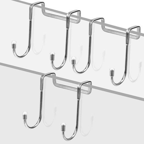 Lot de 3 crochets pour paroi de douche - Sans perçage - Antidérapants - Anti-rayures - Pour la cuisine, la salle de bain - Avec couvercle en silicone - Support essuie-glace en silicone (1/5)