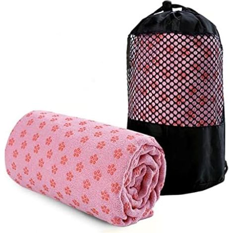 Towel De Yoga - Microfibre 24x72 Pouces - Anti-dérapant À Points De Prise - Pour Yoga Chaud Pilates Et Entraînement - 1 Pièce (1/3)