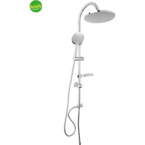 Colonna doccia Light con soffione e doccetta, monogetto, ABS cromato AMBRA WATER (1/3)