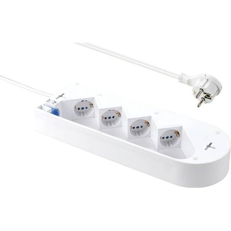 Sygonix SY-5228510 Multipresa con interruttore 4 vie Bianco Schuko 1 pz. (1/5)