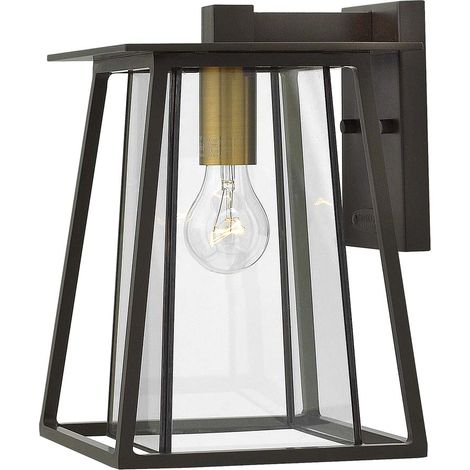 Elstead Walker - Lanterne murale extérieure moyenne à 1 ampoule bronze IP44, E27 (1/4)