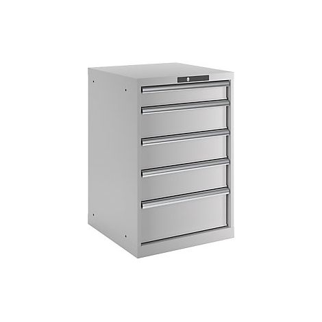 Cajonera con 5 cajones  A x P x H 564 x 572 x 850 mm  gris