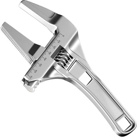 Clé à Molette Clé Antidérapante en Aluminium à Mâchoires Lisses Clé à molette pour salle de bain pour Robinetterie, Douche, Évier, Plomberie Domestique (1/5)