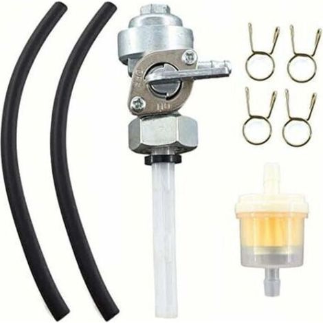 Robinet d'essence avec tuyau pour groupe électrogène Einhell STE2500, STE3500, STE5500, Scheppach SG2600, SG3500, Güde GSE 2701. (1/4)