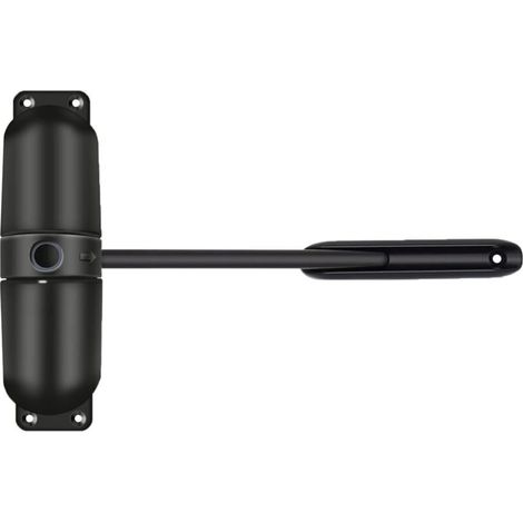 Ferme-porte en acier massif Ressort de traction noir pour intérieur et extérieur Fermeture automatique À visser pour le jardin