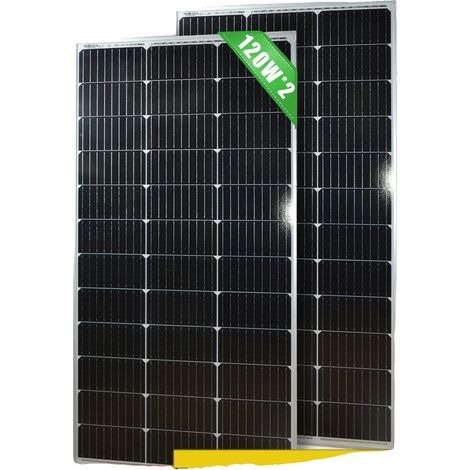 Pannello solare ad alta efficienza, struttura rigida, 2 pezzi da 120 W (1/2)