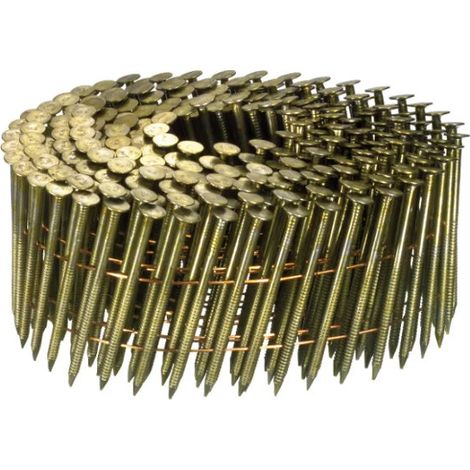 Caja de 9900 clavos en rollo planos 2.5X50mm anillados claros P8
