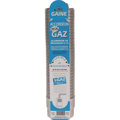 TEN – Gaine VMC aluminium étirable 1,50 m – Diamètre 97-103 mm – Conduit flexible pour raccordement gaz – Installation simplifiée (1/5)