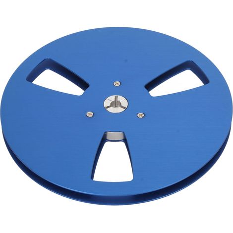 Bobine de Remplacement Universelle 1/4 7 Pouces en Alliage d'Aluminium à 3 Trou Ouverts pour Machine d'Enregistrement Bleue (1/5)