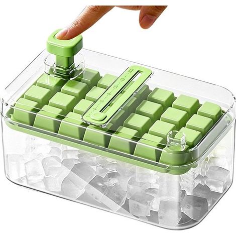 Contenitore termico con 56 scomparti, stampo per sfere refrigeranti, vassoio con coperchio e contenitori rotondi, forma impilabile ideale per bar, feste, casa, ecc. (1/5)